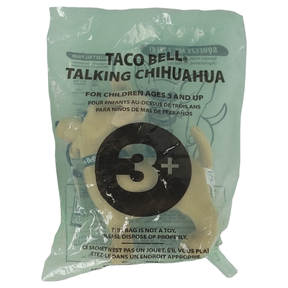 Taco Bell Talking Chihuahua Plush Toy Set of 2 - Picture 2 of 7